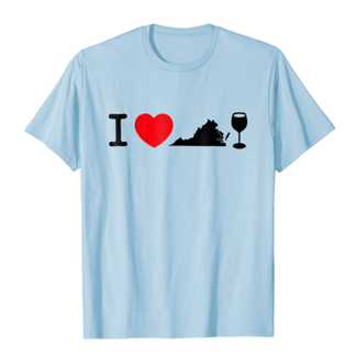 I Love Virginia Wine Mens Red Shirt