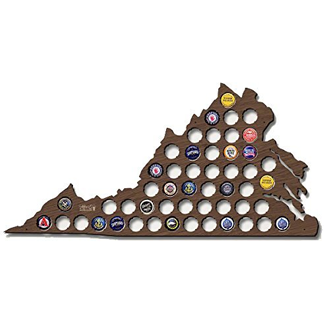 Virginia Craft Beer Bottle Caps Map